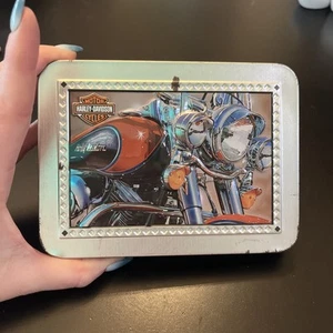 Harley Davidson Motorcycles Playing Cards Collector Tin w 2 Card Decks 2003 - Picture 1 of 4