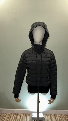 Parajumpers Knitwear Nylon Knit Down Jacket Size S Black Wool Puffer Coat - Image 1 of 4