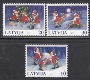 Letonia 1998 Mi.#492-94 Navidad conjunto de 3 sellos - Imagen 1 de 1