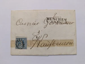 Altdeutschland Beleg Bayern 1855 München nach Kaufbeuren  - Picture 1 of 5