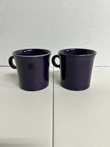FiestaWare Ring Handle Coffee Mugs Set 2 Homer Laughlin Fiesta USA Cups Vintage - Picture 1 of 7