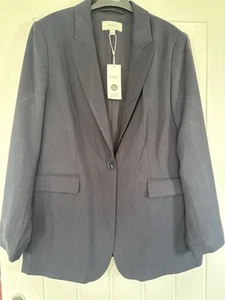 M&S NEW & TAGGED Jacket cost £59 Size 18 navy Machine Washable - Picture 1 of 8