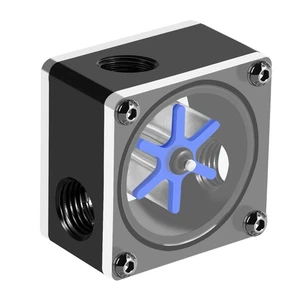 6 Impeller 3 Ways Meter Indicator For PC Water Cooling System G1/4 Thre NEW - Afbeelding 1 van 9