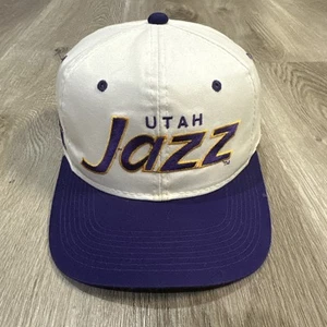 Vintage 90s Utah Jazz Sports Specialties Twill Two Tone SnapBack Hat Cap Nice - Bild 1 von 7