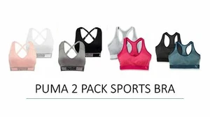 Puma Women's Seamless Sports Bra , 1, 2 Pack - Picture 1 of 88