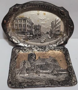 VINTAGE SOUVENIR METAL TRAYS GETTYSBURG JENNY WADE HOUSE ST. PETERSBURG FLORIDA - Picture 1 of 5