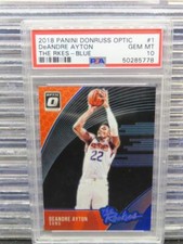 2018-19 Donruss Optic Deandre Ayton The Rookies Blue RC #02/49 PSA 10 Suns