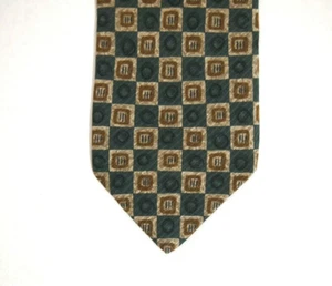 Robert Talbott Studio Mens Necktie Tie Green Orange Checkered Wide Silk 58" - Picture 1 of 4
