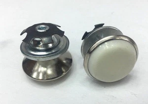 (4) NUEVO 1" NIQUELADO CON BASE DE NAILON PLACA GIRATORIA PIES DE DESLIZAMIENTO PARA SILLA MESA - Imagen 1 de 2