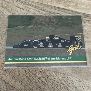 ROBERTO MORENO Andrea Moda #32 GRID 1992 Formula 1 Card SIGNED AUTOGRAPH - Picture 1 of 2