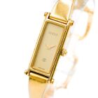 GUCCI 1500 Watch Gold Parl Dial Women’s Bangle Wrist Watch Used Working