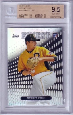 GERRIT COLE 2013 Tops Finest Refractor RC Rookie #99 BGS 9.5 GEM MINT YANKEES - Image 1 of 2