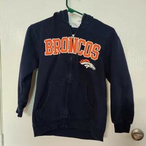 Giacca con cappuccio e zip Denver Broncos giovanile taglia L (10/12) NFL football coat - Foto 1 di 4