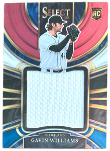 Gavin Williams 2023 Panini Select Tri-Color Jersey Relic Rookie #PJSGW /49 SP RC