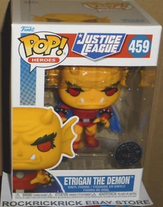 FUNKO POP FIGURE JUSTICE LEAGUE ETRIGAN THE DEMON 459 SPECIAL EDITION BRAND NEW - Picture 1 of 2