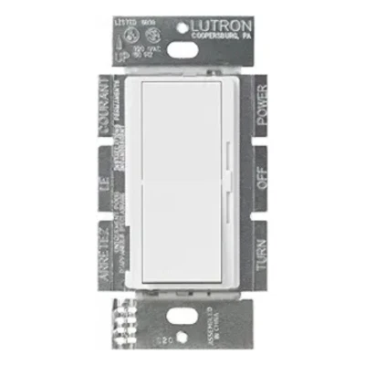 Lutron DVSTV-WH, Diva 8 Amp 3-way, Single-Pole, 0-10V Dimmer, White - New in Box - Image 1 of 2