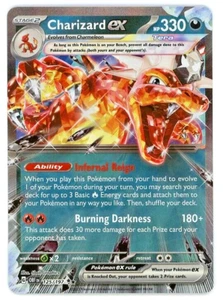 Pokémon TCG Charizard ex SV03: Obsidian Flames 125/197 Holo Double Rare - Picture 1 of 2