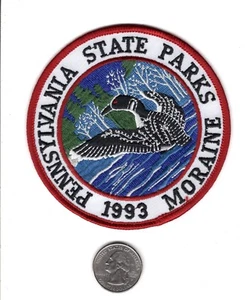1993 PENNSYLVANIA STATE PARKS MORAINE GAME COMMISSION PATCH MICHIGAN DEER-PATCH - Picture 1 of 1