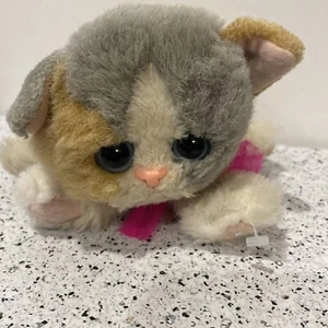 Peluche vintage Tyco Kitty Kitty Kittens Calico Cat gris naranja - Imagen 1 de 6