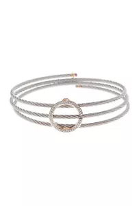 Pulsera Charriol Classique Oro Amarillo 18K y Cable S.S. Diamante Pavimentado Halo Envolvente - Imagen 1 de 2