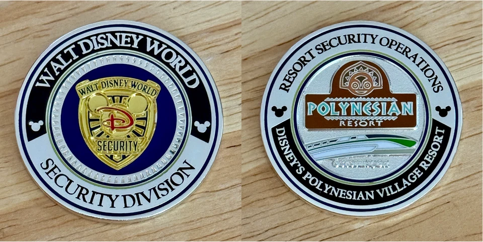 Moneda Desafío Walt Disney World Security Division Polynesian Resort FL Foto 1 de 4