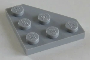 LEGO - Placa / Plate, esquina 3 x 3 cut corner (4 piezas), gris azul claro # 2450 - Imagen 1 de 1