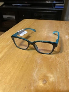 ICU Eyewear Screen Vision Blue Light Filtering Glasses, Oval Black/Blue - Picture 1 of 7