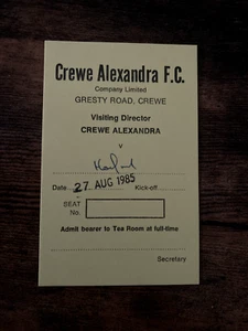 TICKET Crewe Alexandra v Hereford United 1985/86 4ta División Director Visitante - Imagen 1 de 2
