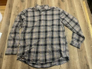 Cutter & Buck Shirt, Men's XL, Black White Blue, Plaid, Button Up, Long Sleeve - Picture 1 of 12