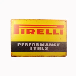 Tin Sign FIRELLI PERFORMANCE TYRES Sprint Drink Bar Whisky Rustic Look - Picture 1 of 1