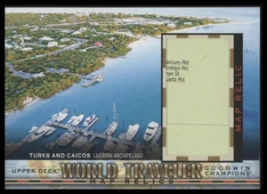 2018 UD Goodwin Champions #WT-141 Turks and Caicos World Traveler Map Relics - Picture 1 of 2