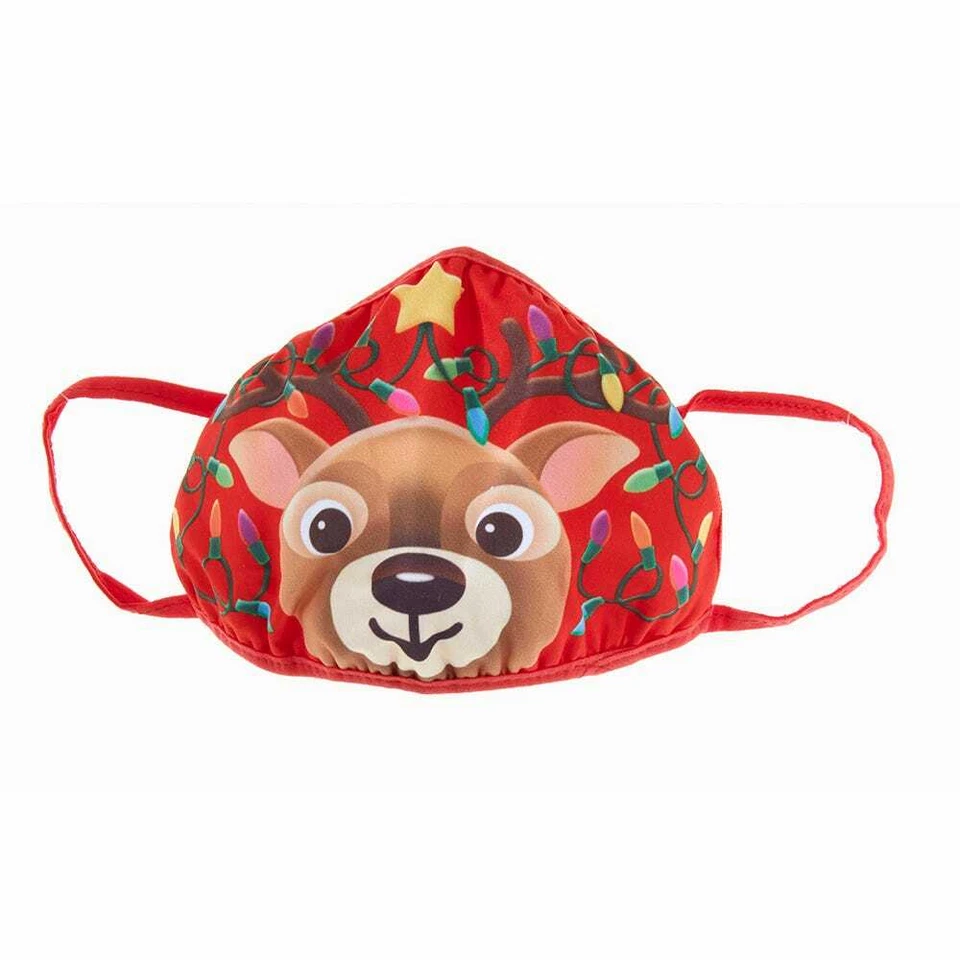 KURT ADLER ADULT CHRISTMAS FACE MASK RUDOLPH REINDEER SIZE LARGE D3918 - Image 1 of 1