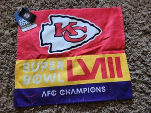 Super Bowl 58 Kansas City Chiefs AFC Champions LVIII 15x18 Rally Towel - Picture 1 of 2