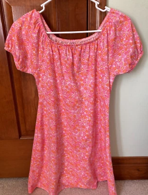 Vestido Sugar & Jade, Jóvenes Niñas Talla L (12-14), Floral, Rosa/Naranja, Nuevo Sin Etiquetas Foto 1 de 4