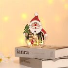 Decoration Snowman Shape Santa Claus Luminous Wooden LED Christmas Ornaments