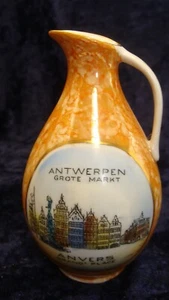 ANTWERPEN GROTEMARKT ~ ANVERS GRAND PLACE MINI VASE~ 4”~ VGC ~ Porcelain ~ - Picture 1 of 7