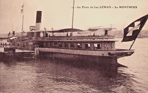 Barco SUIZA c1901 La flota del lago Leman le Montreux - Imagen 1 de 1
