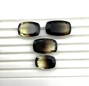 Lote de 4 piedras preciosas corte cojín cuarzo champán natural 13*20-15,50*25 mm 85 CT - Imagen 1 de 6