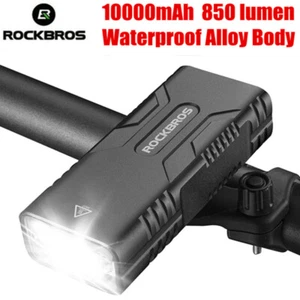 ROCKBROS Aluminium IPX6 Waterproof 850Lumen Bike Light USB Bicycle Headlight - Picture 1 of 16