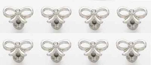 1) Single Fancy Twist Tie Bow Clear CZ Gem Stone Ear Tragus Ring 16g 1/4" Bar 72 - Picture 1 of 1