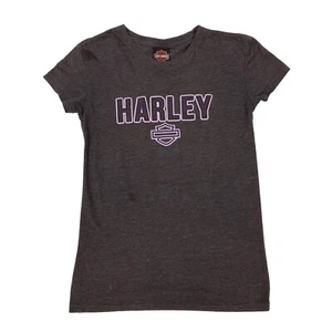 Vintage Harley Davidson T-Shirt Grey Women's S Short Sleeve Biker Motorcycle - Picture 1 of 11