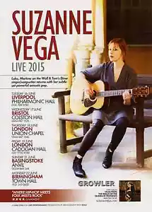 SUZANNE VEGA - TOUR FLYER 2015 - RARE CONCERT LIVE GENUINE MUSIC PROMO - Picture 1 of 1