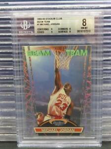 1992-93 Topps Stadium Club Michael Jordan Beam Team #1 BGS 8 Chicago Bulls