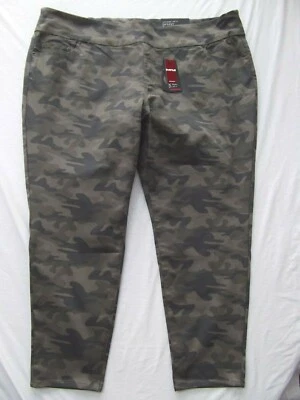 Avenue Pantalones Denim 30 32 Lujo Satén Pull On Delgado Elástico Camuflaje NUEVO Foto 1 de 4