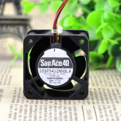 Sanyo 109P0412NH3L4 12V 0.195A 4028 4CM 4pin Cooling Fan - Image 1 of 4