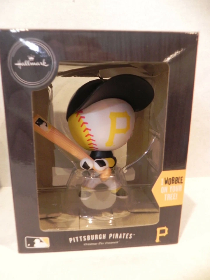 Pittsburgh Pirates Baseball Hallmark Christmas Ornament Wobble Bobble Head  - Image 1 of 1