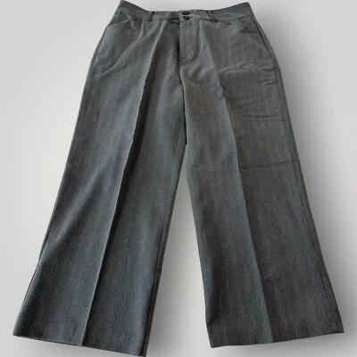 Белый олень женщин 12P серый в тонкую полоску поли смесь кнопка молнии платье брюки - Изображение 1 из 4