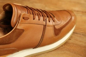 Louis Vuitton Tan Brown Leather Suede Trainers Men's UK 8.5 US 9.5 EU 42.5 - Picture 1 of 12