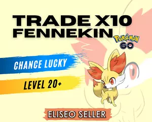 Pokemon Fennekin x10 GO - Trade Fennekin x10 - Kalos / 6 GEN - Starter KALOS - Picture 1 of 1
