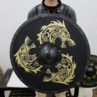 Medieval Shield Viking Shield  Wooden Shield Heavy Metal Fitted Handmade Gift